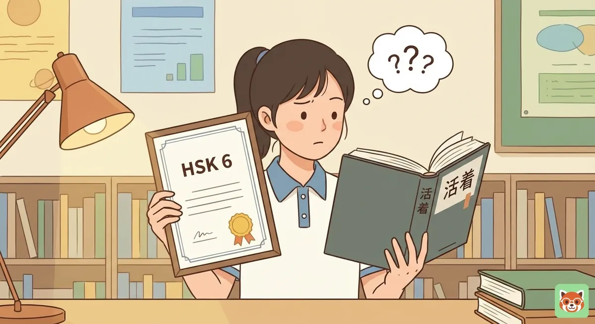 Chinese learner reading a novel
