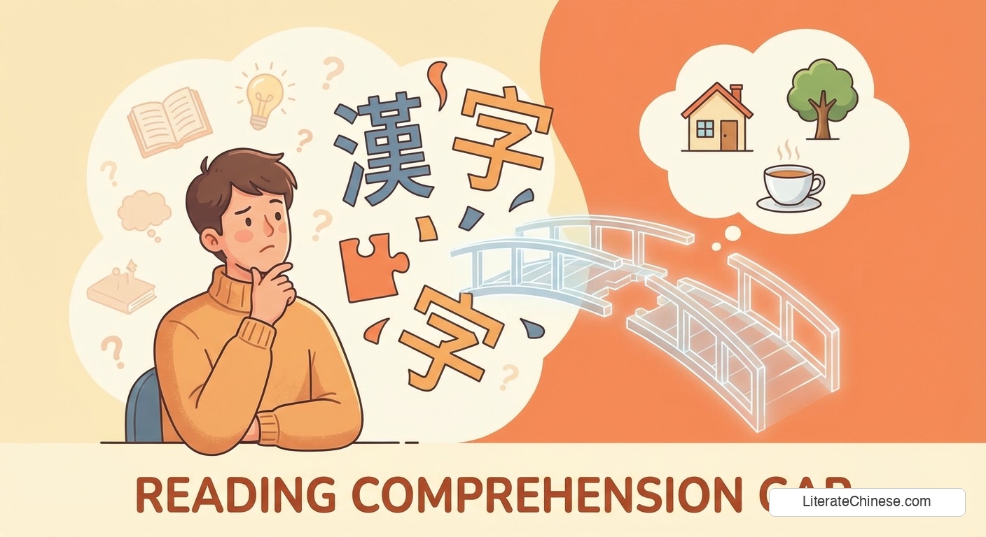Reading comprehension gap illustration