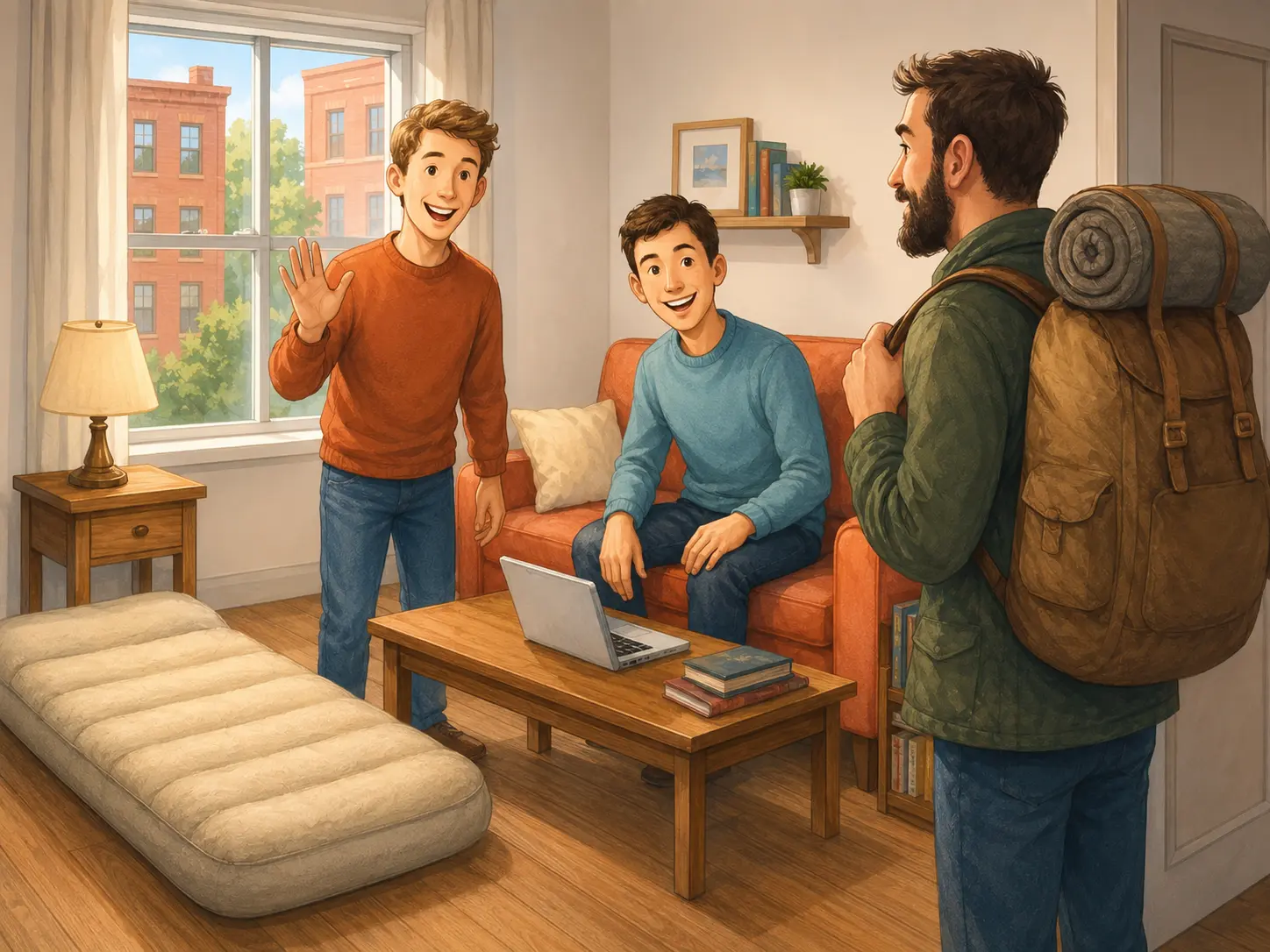 Illustration for the Chinese story “The Origin of Airbnb”