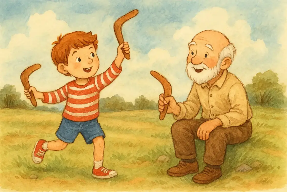 Benny and the Boomerang — story illustration