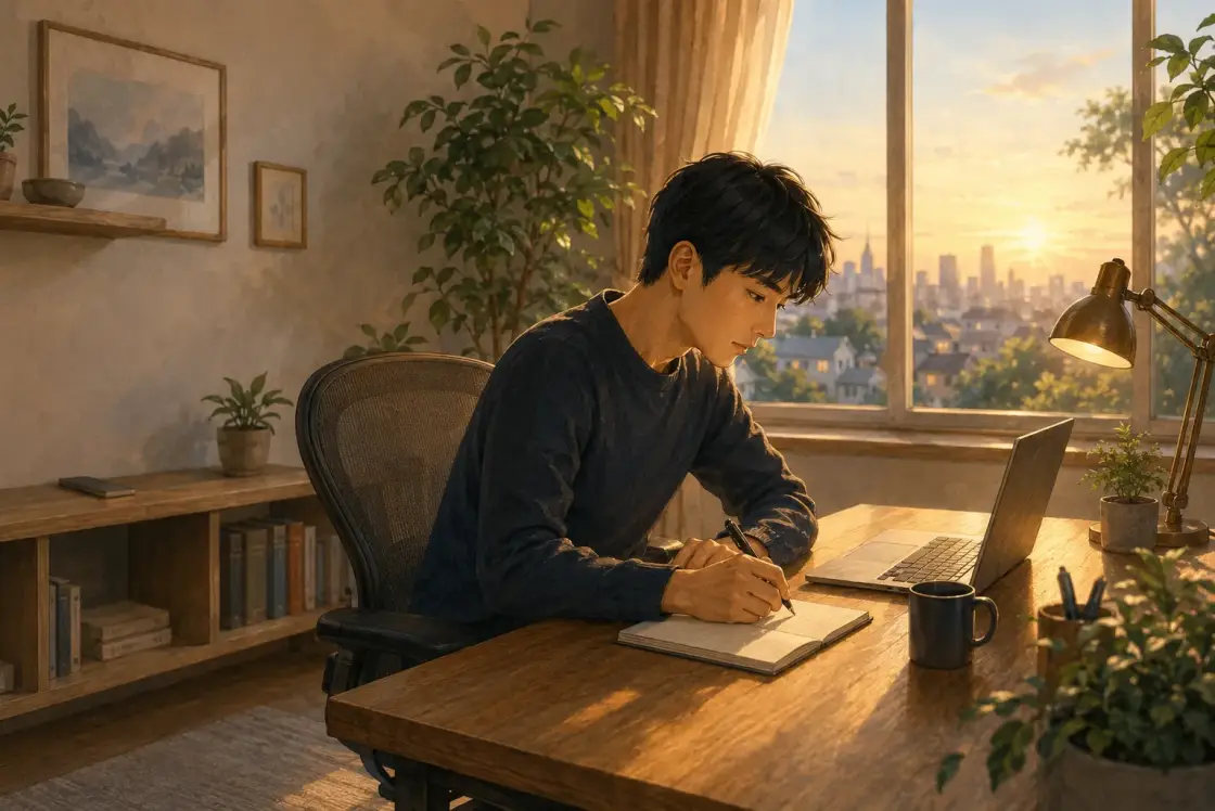 Illustration for the Chinese story “Deep Work: The Rarest Skill (Part 1)”