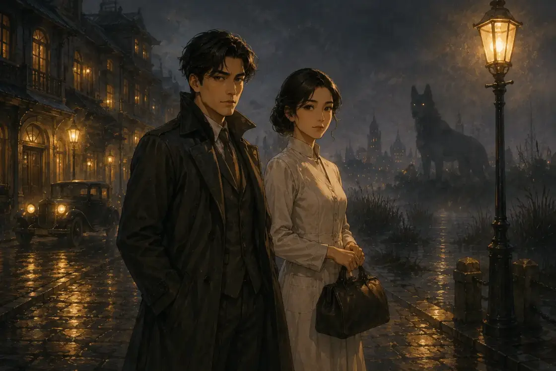 Illustration for the Chinese story “The Visitor (Part 1)”