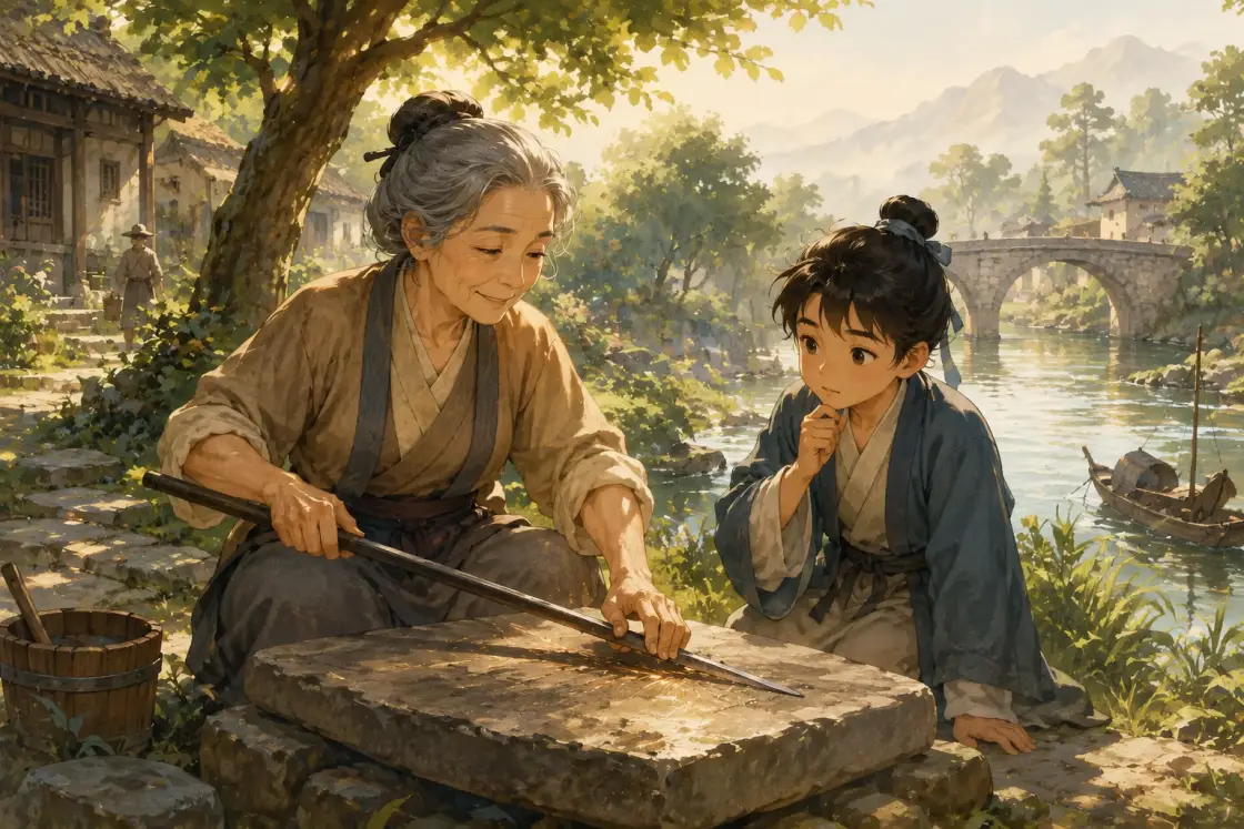 The Iron Rod and the Needle — story illustration