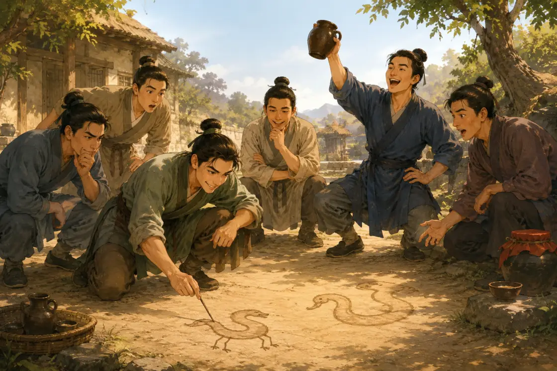 The Snake with Feet — story illustration