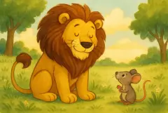 The Lion and the Mouse — story illustration