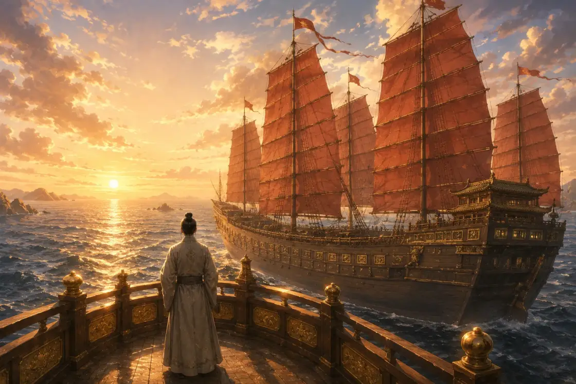 Illustration for the Chinese story “Zheng He: From Captive to Admiral (Part 1)”